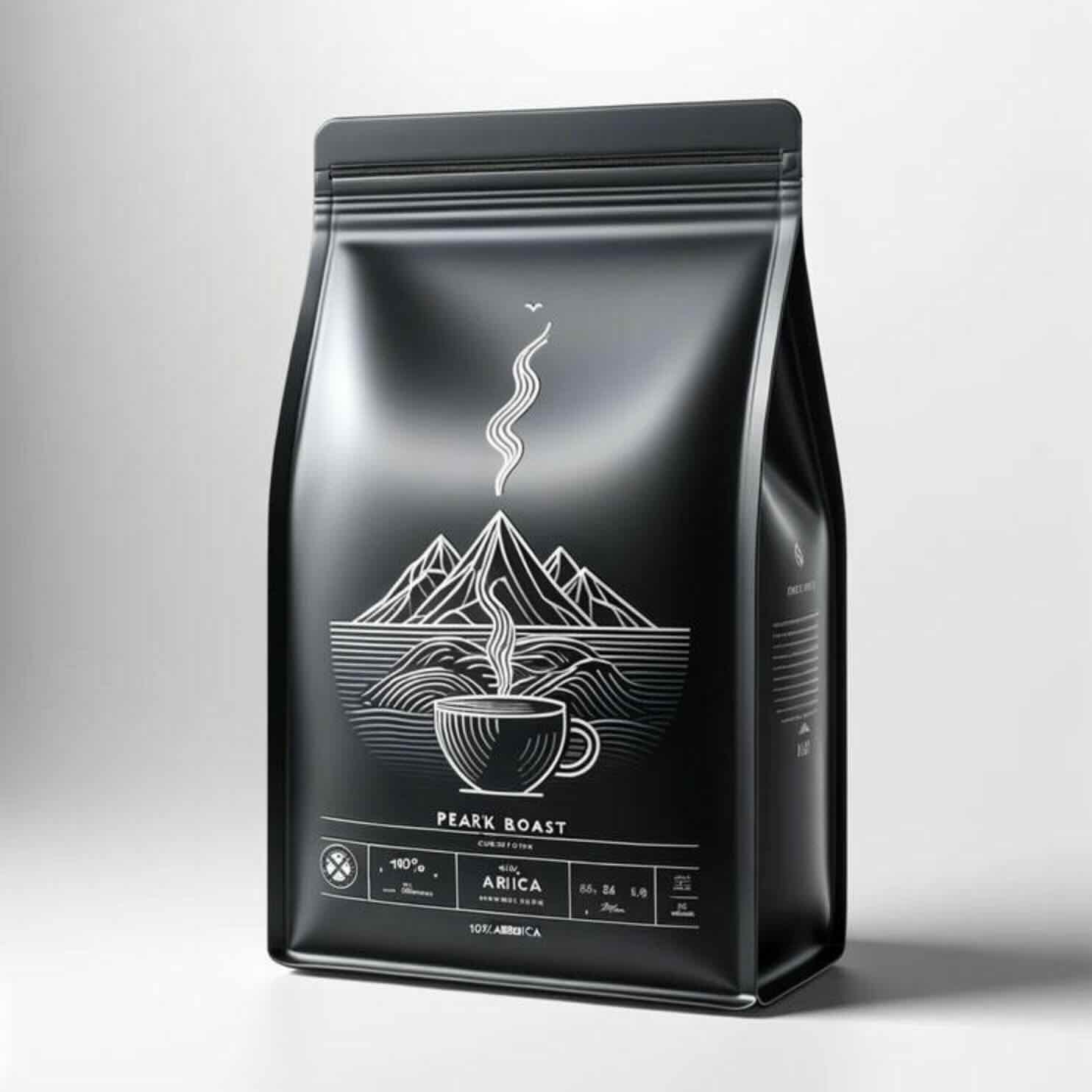 Custom Logo Design Black Resealable Bags | Gerun Pack - Product Image